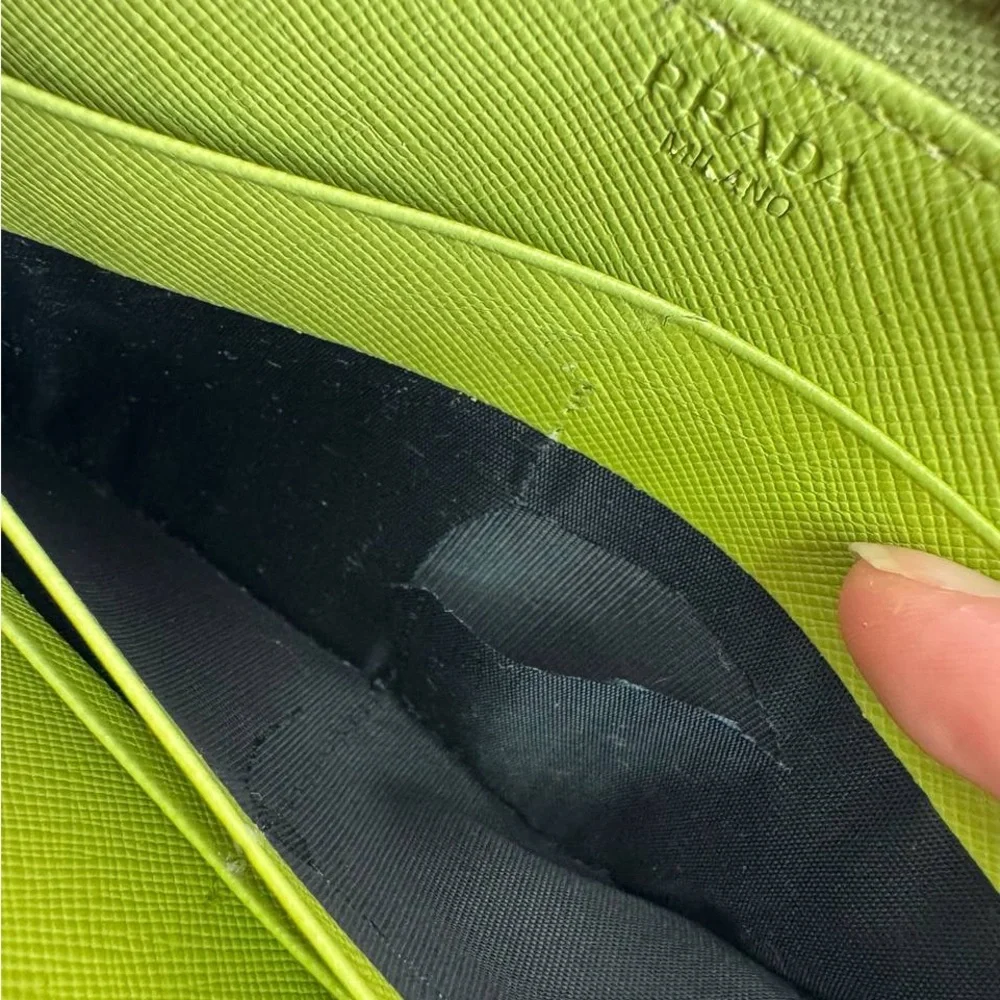 PRADA Tessuto Nylon Zip Around Wallet Green - Picture 14 of 14